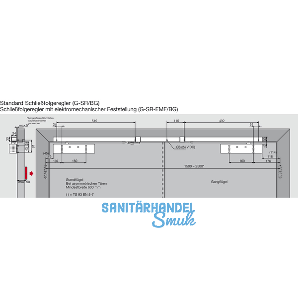 Gleitschiene GSR-V/BG, silber