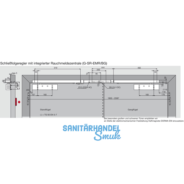 Gleitschiene GSR-EMR2-V/BG, silber