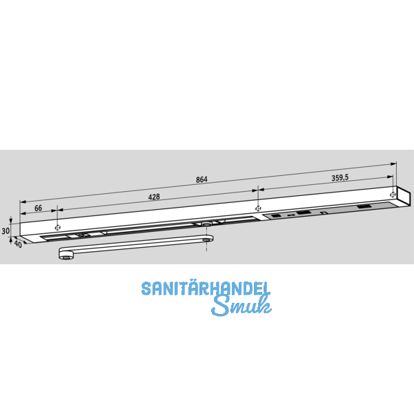 Gleitschiene G-EMR, silber
