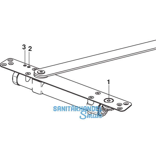 Trschlieer integiert ITS 96 3-6, Flgelb. -1400 mm, Standard
