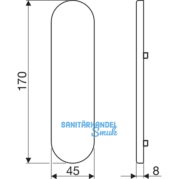 Blindschilder ECO rund, Edelstahl