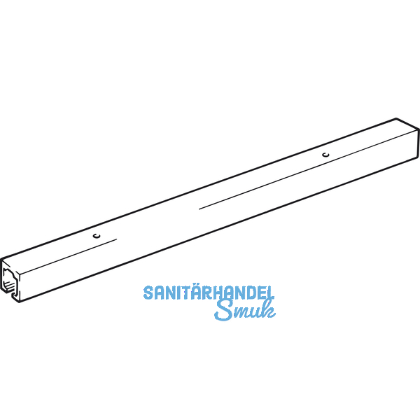 EKU CLIPO Einfach- Laufschiene zum Aufschrauben Alu eloxiert, gelocht, L - 2500