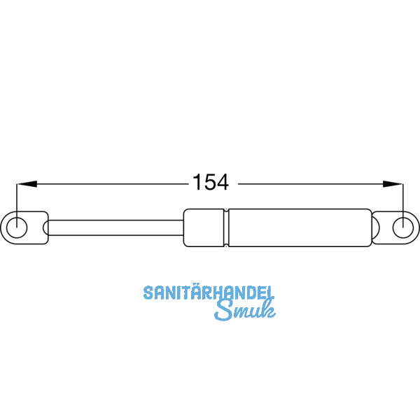 Gasdruckfeder 300 N; 154 mm