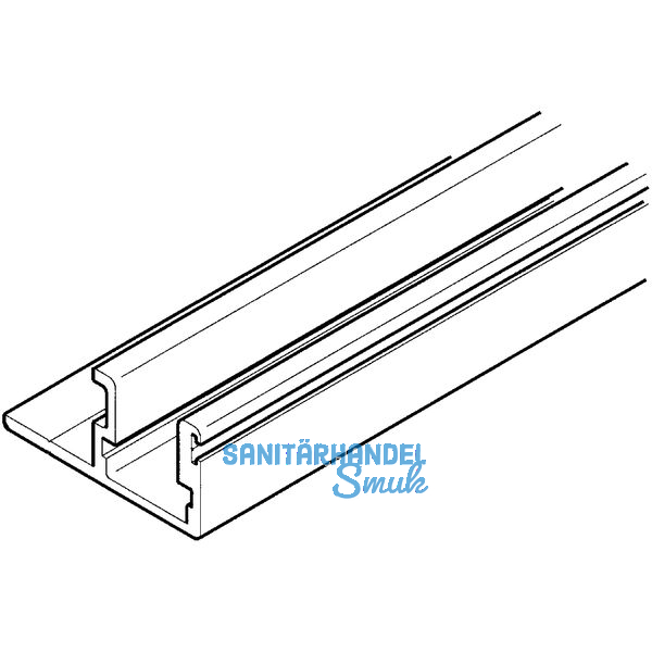 HAWA Multifold 30 Fhrungsschiene Lnge 2500 mm, Aluminium farblos eloxiert