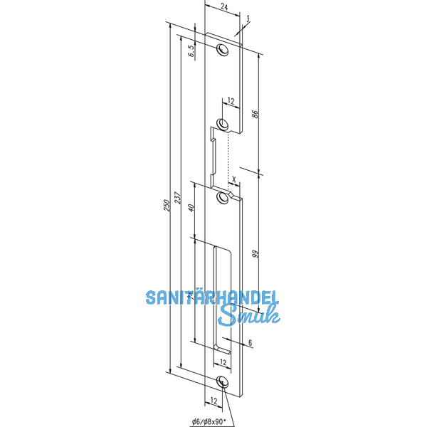 Flachschlieblech HZ offen, 54A35-01, Edelstahl