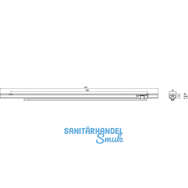 Gleitschiene BOXER ohne Feststellung fr Anschlagtren