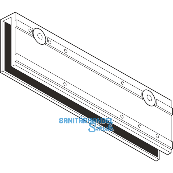 Glasklemmplatte TS 3000, Glasstrke max. 10 mm, silber