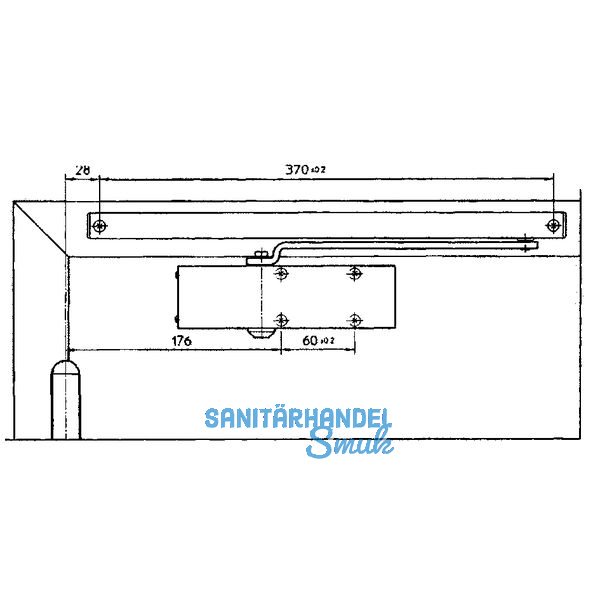 Gleitschiene TS 1500 G, ohne Feststellung, silber