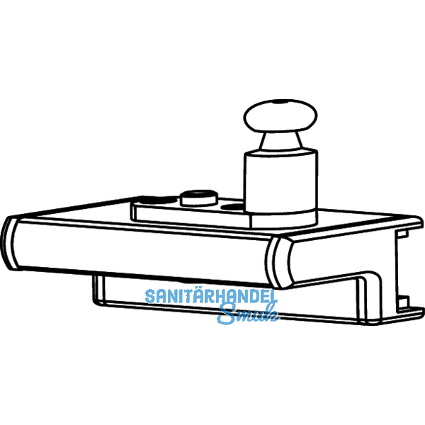 Flgelbock gleitend fr Schrgfenster, Aluminium wei RAL 9016