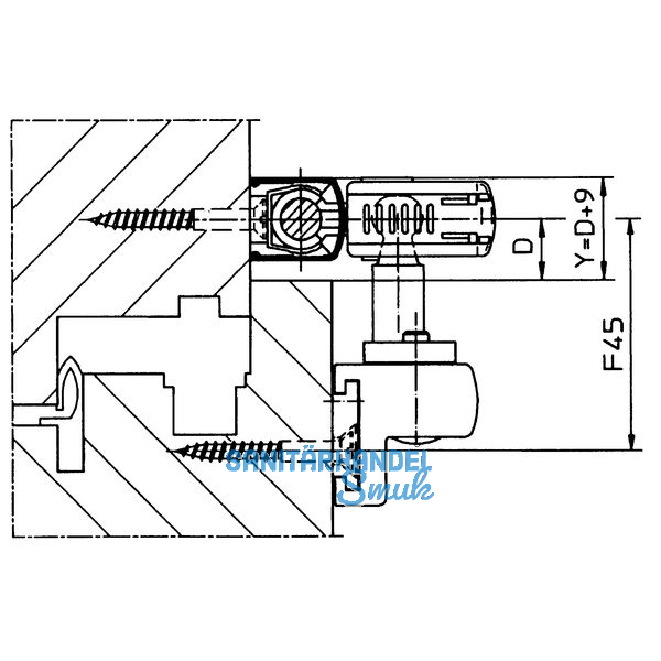 Flgelbock OL 90 N/95 Holzfenster Euronut, Rechteck, Aluminium wei RAL 9016