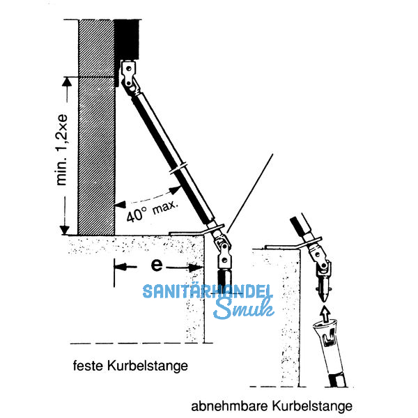 Gelenkbertragung GEZE, Stahl verzinkt