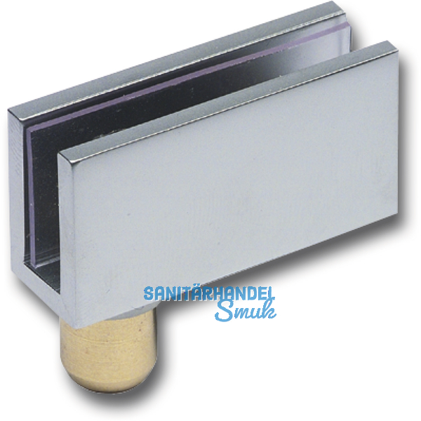 FZ 4-6 Glastrscharnier,Glas 4-6, 20x40mm; Messing verchromt matt