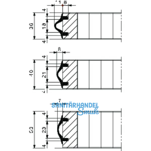 Kantenschutzprofil HAWA,1 ROL = 5 Meter, Gummi EPDM braun (RAL 8024)