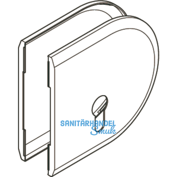 Abdeckkappen rund Profilzylinder zu HAWA Toplock, Kunststoff verchromt matt