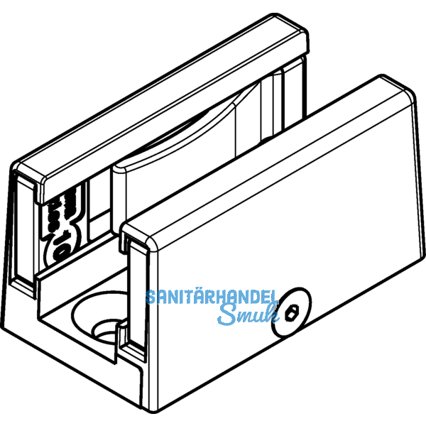 Bodenfhrung HAWA spielfrei 2-teilig, 8-12,7 mm, silber eloxiert