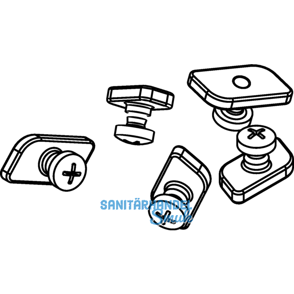 Montageset-Klemmfixierung HAWA-Junior 40, fr Wandbefestigungsprofil (10 Stck)