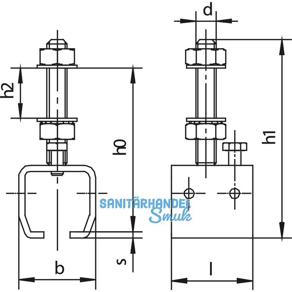 Befestigungsmuffen HELM 104, Stahl gelb passiviert