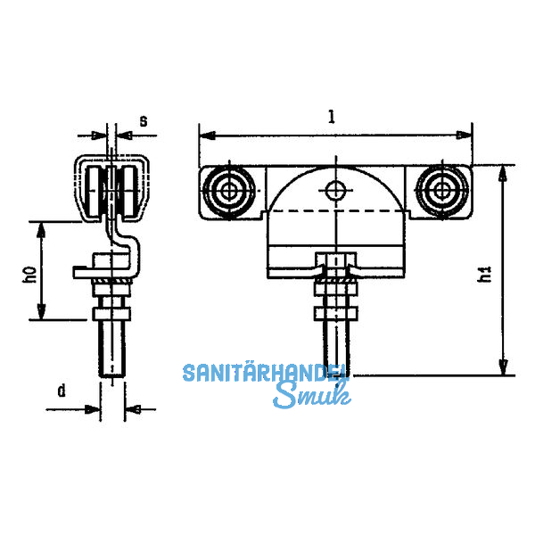 Rollapparat HELM 591 zweipaarig, Stahl gelb passiviert