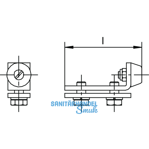 Schienenstopper HELM 1500 P, Stahl gelb passiviert