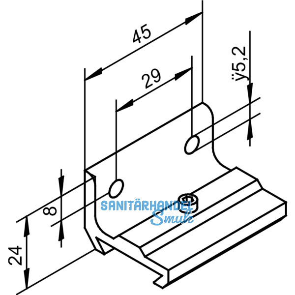 Wandbefestigungswinkel HELM 140