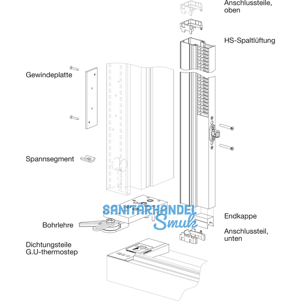 GU-937/934 HS-Spaltlftung komplett, FH 2115-2765 mm