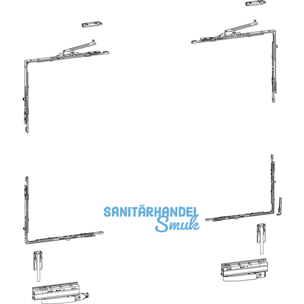 HAUTAU ATRIUM HKS 200 Z Grundkarton, Versatz 13 mm, rechts, 160 kg