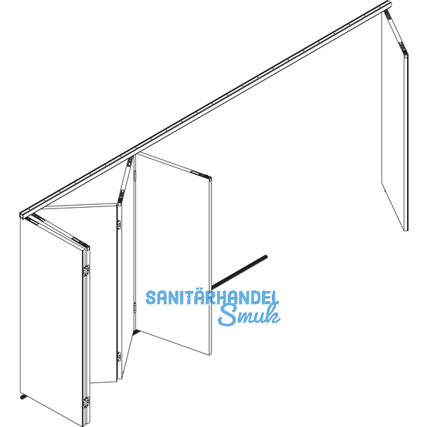 HAWA-Variofold 80/H Grundgarnitur, m. Drehlager und Fhrung