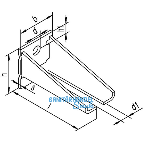 Winkelbefestigung HELM 604 WD doppelt, Stahl gelb passiviert