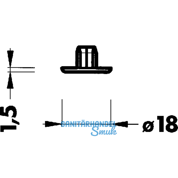 Abdeckkappe zu Sockelversteller 306, Kunststoff schwarz