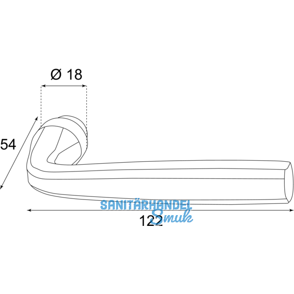 HRTNAGL Drckerlochteil HALL - Ansatz 18 mm, verzinkt schwarz passiviert