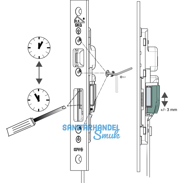 Riegelschaltkontakt inkl. 6 Meter Kabel