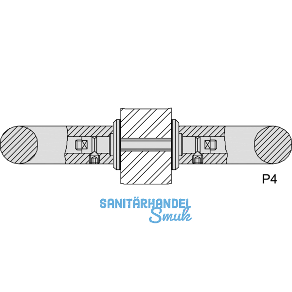 KWS Befestigungszubehr P4 - 20mm, M 6 x 45, Edst.