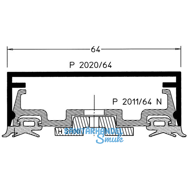 Kunststoffhalter H2000, 7 Stk. pro Meter