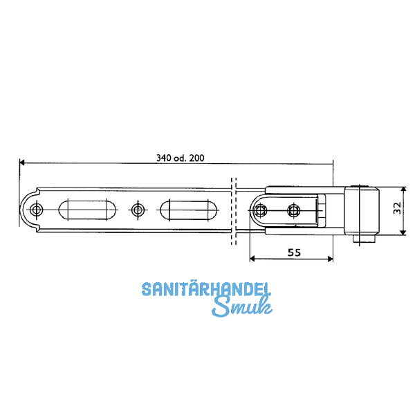 Ladenlangband Rustico gekrpft, seitlich verstellbar, Gr. 1, 200 mm (56990)