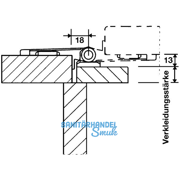 Ladenlangband Rustico gerade, 340 mm, (14052)