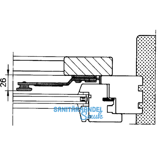Ladenverschluss Rustico 1-flg. m. Arretierung, rechts, schwarz (14027)