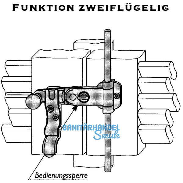Ladenverschluss Rustico 2-flg. o. Schliezapfenplatte, schwarz (14204)