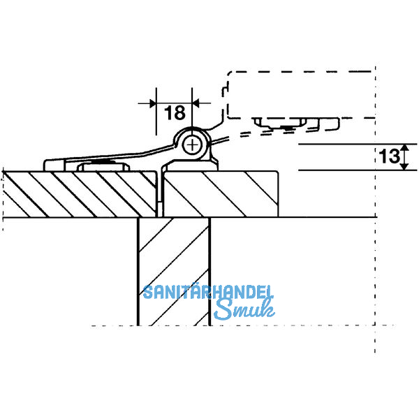 Ladenlangband Rustico flchenbndig, nicht verstellbar, 250 mm (14084)