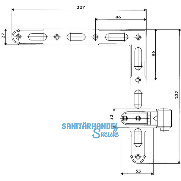 Ladenwinkelband Rustico gekrpft, seitlich verstellbar, Gr. 2 (14228)