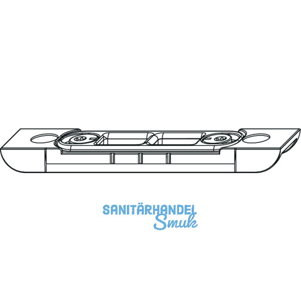 Schlieteil zu Kantenriegel MACO-Multi, Falzluft 4, unten, Zinkdruck. silber
