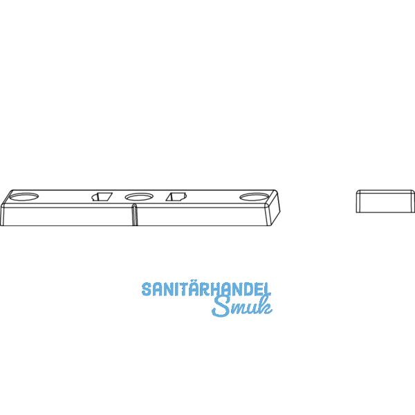 Schlieteil fr Kunststoffprofile, Stahl verzinkt silberfrbig (10757)