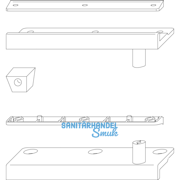 Schliezapfenplatte Rustico fr Lden mit Abstand 25 mm, schwarz (14011)