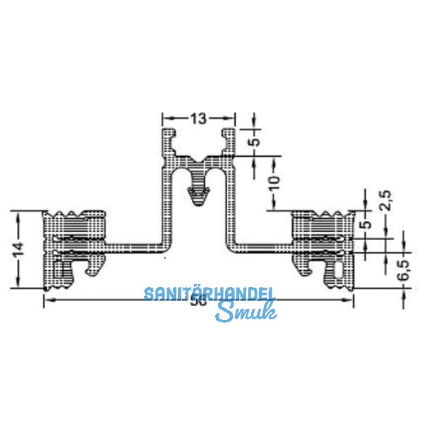 Pfostendichtung GF60 P-E3, Bundlnge 30 m, Kunststoff APTK schwarz
