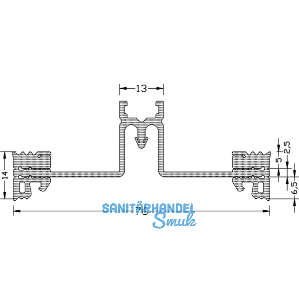 Pfostendichtung GF80 P-E3, Bundlnge 30 m, Kunststoff APTK schwarz