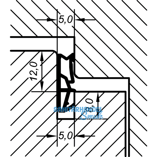 Flgelfalzdichtung ACF 6000 H, Kunststoff anthrazit