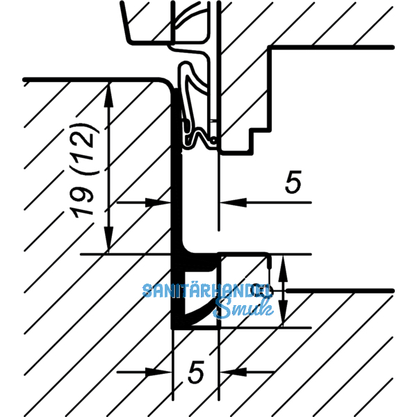 Stulpdichtung TKS 5427, Kunststoff anthrazit