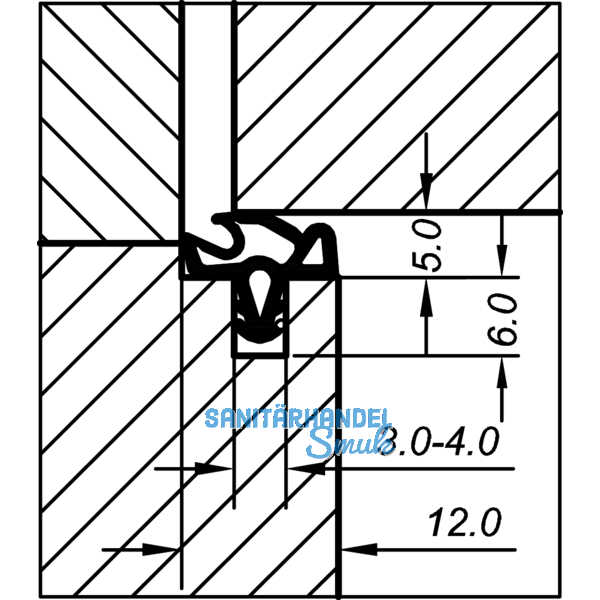 Trdichtung EV 5990, Kunststoff wei