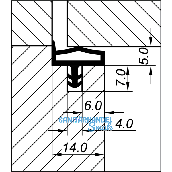 Trdichtung EV 3691, Kunststoff wei