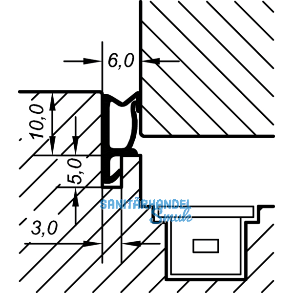 berschlagdichtung ACF 5473 H, Kunststoff rustikalbraun