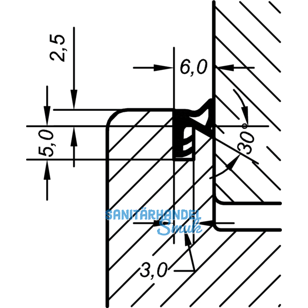 berschlagdichtung AC 5019, Kunststoff rustikalbraun